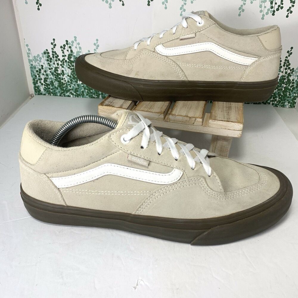 Vans Rowan Pro Oatmeal-Gum Suede Skate Shoes Size 12 Mens